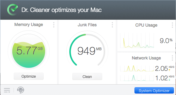 dr cleaner freezes mac